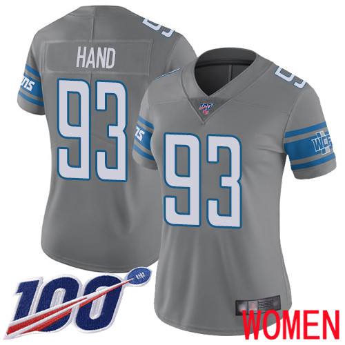 Detroit Lions Limited Steel Women Dahawn Hand Jersey NFL Football #93 100th Season Rush Vapor Untouchable->youth nfl jersey->Youth Jersey